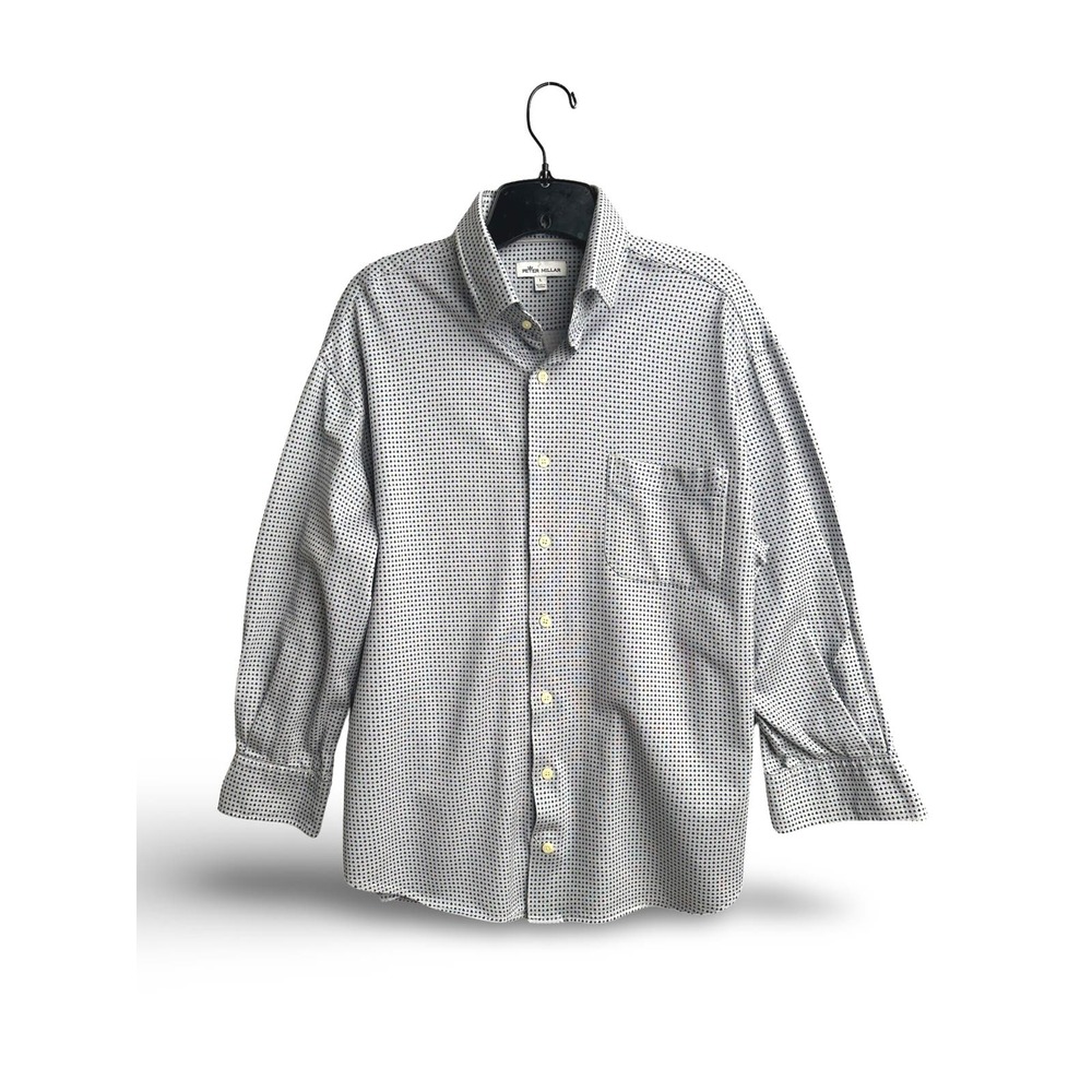 Peter Millar Button Up Shirt -Clubs and Spades - Large
